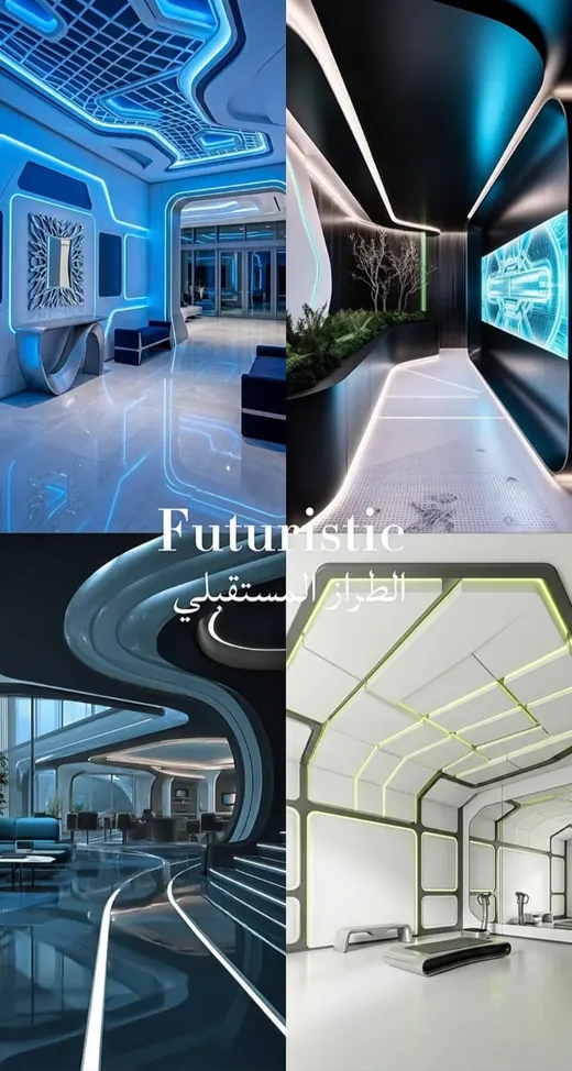Futuristic interior style